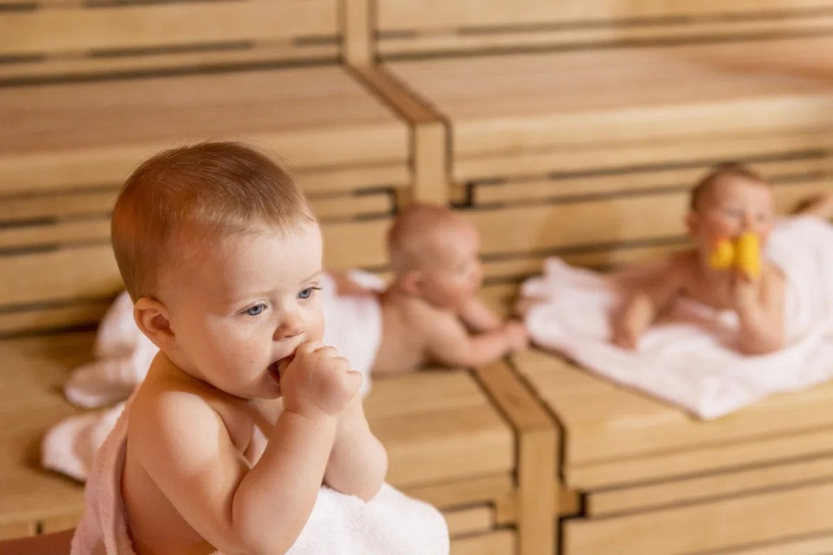 Babysauna in der Loma-Sauna