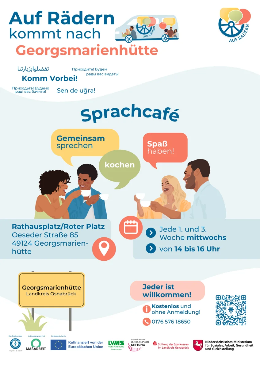Veranstaltungen in Osnabrück und Umgebung am Mittwoch, 16. September 2026 Sprachcafé Auf Rädern